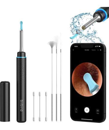Vattix M9 Pro Ear Wax Removal Tool Ear Camera with 6 LED Lights 1080P Ear Scope Ear Cleaner with Silicone Replacement Soft Ear Scoops for Ear Wax Cleaning (Black)