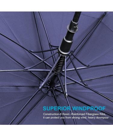 TEASTAR 60 Inch Large Golf Umbrella - Automatic Open Windproof Stick Umbrella for Sun & Rain Protection, Teflon Rain Repellent - Black - Buy Online on GoSupps.com