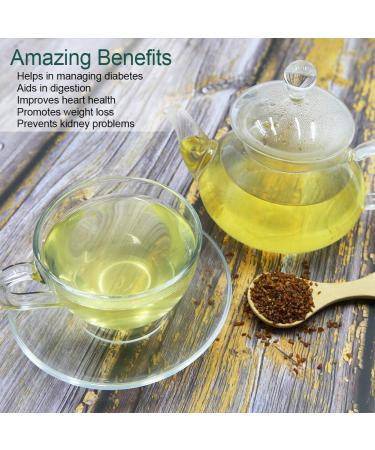FullChea Himalayan Tartary Buckwheat Tea - 8oz - Caffeine-Free Loose Leaf Herbal Tea - Non-GMO & Gluten-Free - 100% Natural Black Roasted Buckwheat - Buy Online on GoSupps.com