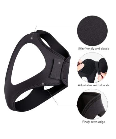 Adjustable Anti Snoring Chin Strap for Men and Women - Comfortable Stop Snoring Device for Better Sleep - Relief Anti-Snore Headband Jaw Belt in Black - Buy Online on GoSupps.com