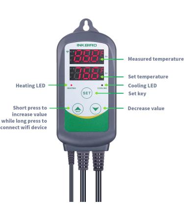 Inkbird ITC-308-WiFi Digital Wireless Thermostat - Remote Control Heating Cooling Temperature Controller - Buy Online on GoSupps.com