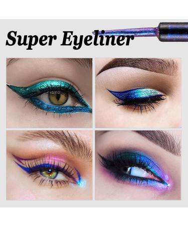  EONFAVE EONFAVE Chameleon Liquid Eyeliner Waterproof Liquid Eyeliner Metallic Glitter Pencil Multichrome Eyeshadow Ultra Fine Tip (05#blue-violet) - Buy Online on GoSupps.com
