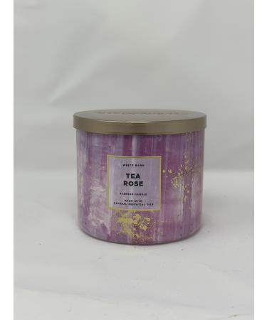 Tea Rose 3-Wick Candle 14.5 oz / 411 g Made with Natural Essential Oils