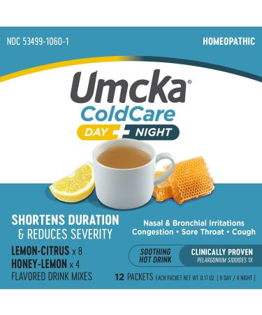 Nature's Way Umcka ColdCare Day & Night Drink Mix - Lemon & Honey, 12 Packets - Buy Online on GoSupps.com