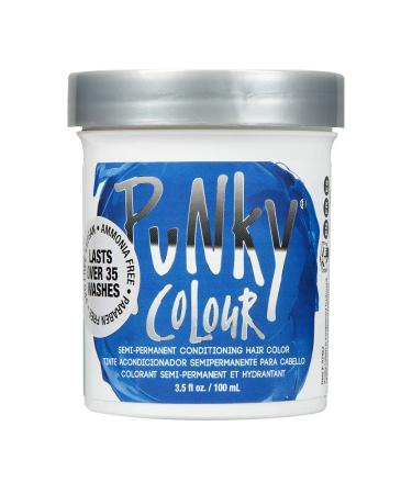 Punky Atlantic Blue Semi Permanent Conditioning Hair Color  Vegan  PPD and Paraben Free  lasts up to 35 washes  3.5oz Atlantic Blue 3.5 Fl Oz (Pack of 1)
