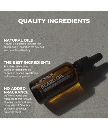 Apothecary 87 Unscented Beard Oil - Premium Plant Extracts Formula | Nourishes, Softens, and Moisturizes | Reduces Irritation | 30ml - Buy Online on GoSupps.com