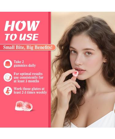 BBL Booty Gummies for Women Sculpt Lift & Firm Glutes Creatine Monohydrate Vitamins & Herbal BBL Blend - Boost Curves Energy & Workout Recovery Vegan Non-GMO 60 Cts 60 Count (Pack of 1) - Buy Online on GoSupps.com