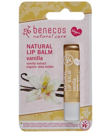 Benecos Natural Lip Balm Vanilla 4.8g | Nourishing Organic Lip Care | International Shipping Available - Buy Online on GoSupps.com