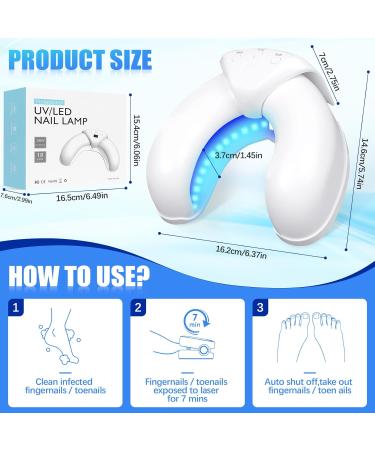 Buy Nail Fungus Laser Treatment Device - Rechargeable & Portable Cold Laser Therapy for Fingers & Toenails - Buy Online on GoSupps.com