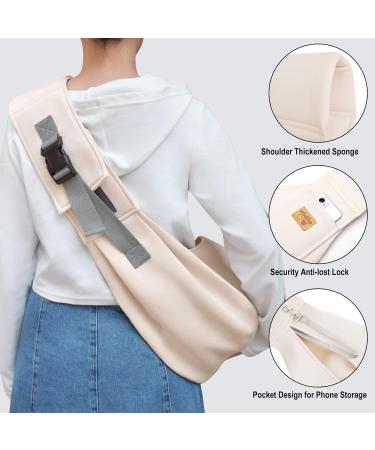 VRBabies Dog Carrier Bag for Small Dogs - Adjustable Thick Shoulder Straps | Stylish Apricot Pet Carrier - Buy Online on GoSupps.com