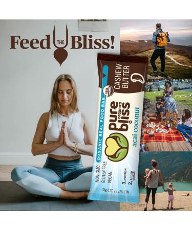 Organic Real Food Bar (Acai Coconut) Non-GMO Gluten Free Vegan Nutrition Bars Energy Bars Super Food Simple Ingredients Best Tasting Healthy Snack Breakfast Bars Dairy Free Soy Free Pure Bliss Organics (1.7 oz ba  - Buy Online on GoSupps.com