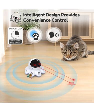ORSDA Cat Laser Toy 2-in-1 Interactive Cat Toys for Indoor Cats Automatic Laser Pointer Cat Toy 8 Holes Mice Whack A Mole Moving Feather USB Rechargeable Electronic Kitten Toys for All Breeds Purple - Buy Online on GoSupps.com