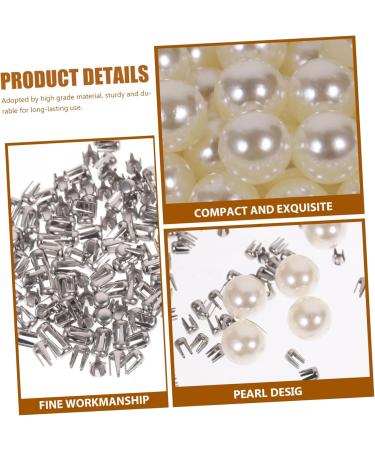 NUOBESTY 150 Sets Pearl Claw Nails Nonporous Imitation Pearls 0.8X0.8X0.8CM White - Buy Online on GoSupps.com