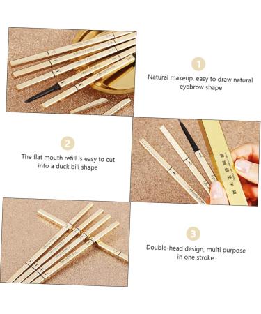Beavorty 5pcs Double Ended Eyebrow Pencil Waterproof Eyebrow Pen Double- Head Eyebrow Pens Makeup Tools - Buy Online on GoSupps.com