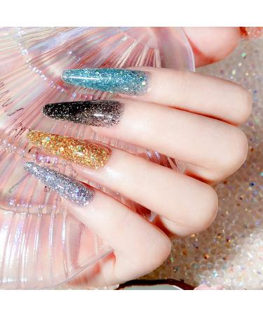 Herbest's 15ml Glitter Poly Nail Gel - Blue Glitter Builder Gel for DIY Manicure & Nail Extensions - Perfect for Beginners & Nail Design - Buy Online on GoSupps.com