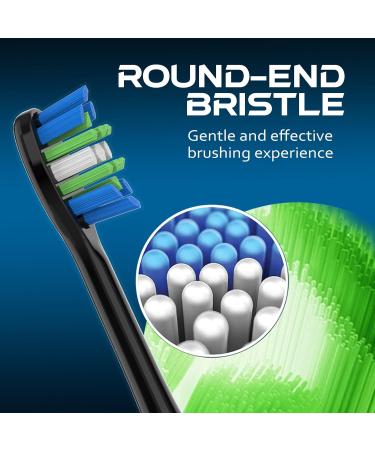 AYAITEE Toothbrush Heads Compatible with Philips Sonicare 4300 5100 6100 Toothbrush 7900 9000 Diamond Replacement Brush Head with Elongated High-Density Bristles 8 Pack Black - Buy Online on GoSupps.com