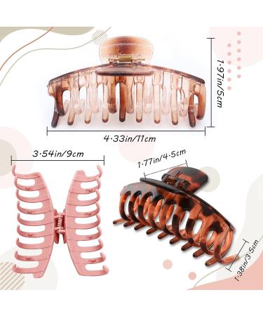 Ruicoo 12 Pcs Non-slip Large 4 Inch Hair Claw Clips - Strong Hold Hair Clamps for Women & Girls with Thick Hair - Buy Online on GoSupps.com