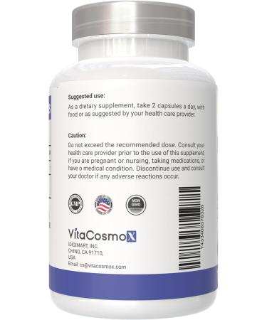 VitaCosmoX Nicotinamide 500mg Vitamin B3 120 Capsules - Non-GMO Gluten Free Flush Free - Buy Online on GoSupps.com
