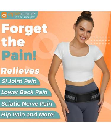 Buy Sacroiliac Hip Belt for Sciatica & Lower Back Pain Relief | Adjustable Grey Hip Brace for Men & Women (32-47 inch - Buy Online on GoSupps.com