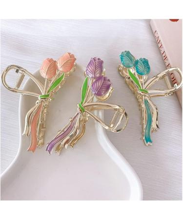Hair Clip Tulip Design Hair Clips for Thick Hair Claw Clip Hair Clip Hair Clips for Women Claw Clips for Thick Hair Hair Clips - Buy Online on GoSupps.com