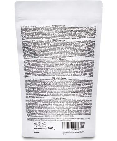 100% Pure Epsom Salt Bath 175 Oz - Concentrated Magnesium Sulphate for Soothing Sore Muscles - Body & Skin Care Relaxant - Buy Online on GoSupps.com