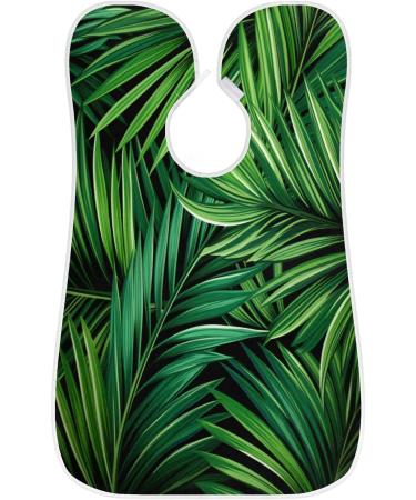 Green Tropical Plants Beard Bib Apron | Men's Beard Hair Catcher | Perfect Gift for Dad & Husband | Fathers Day Anniversary Christmas - Buy Online on GoSupps.com