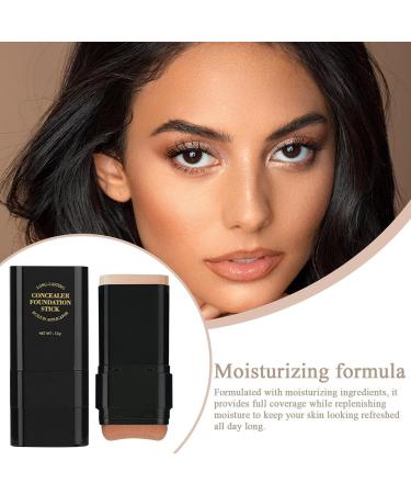 Foundation Stick Full Coverage 15G Portable Contour Foundation 15G Doublehead Concealer Cream Long Lasting Face Primer for Girls 05 - Buy Online on GoSupps.com