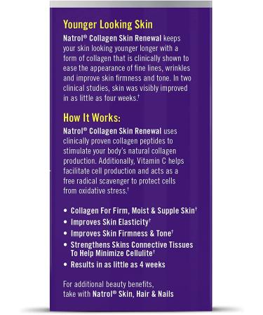 Natrol Collagen Skin Renewal Tablets - 120 Count | Enhance Skin Health & Elasticity - Buy Online on GoSupps.com