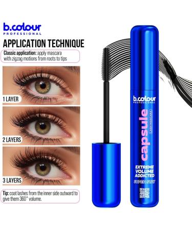 B.COLOUR PROFESSIONAL Super resistant black mascara / 04 Extreme volume CAPSULE - Buy Online on GoSupps.com