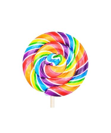 Rainbow Premium Sweet Whirls Lollipops 24 Count 60 Grams & 3.25" Diameter per piece