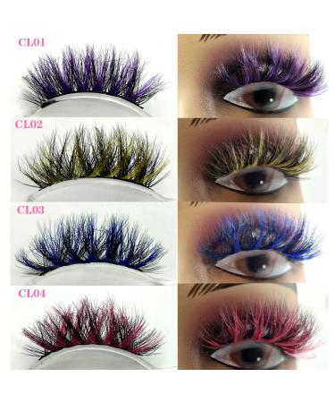 Ellazzle 5D Dramatic Colorful Faux Mink Lashes - 10 Pairs - Buy Online on GoSupps.com