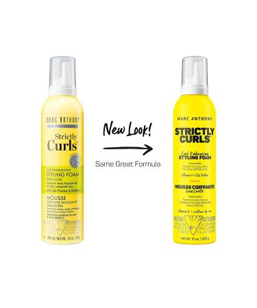 Marc Anthony Strictly Curl Enhancing Styling Foam Extra Hold - Vitamin E & Silk Proteins Transforms Frizzy Hair to Full Shiny Defined Curls - Sulfate-Free Anti-Frizz Mousse Product (Pack of 2) 10 Ounce (Pack of 2) - Buy Online on GoSupps.com