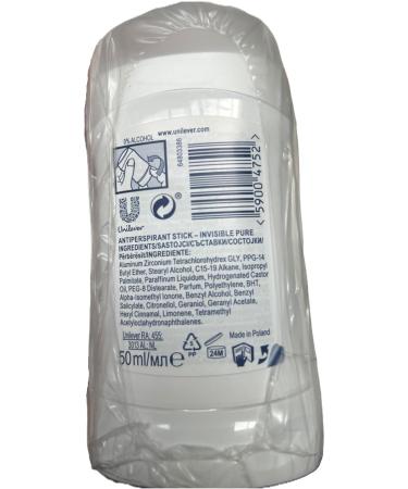  Rexona Rexona Invisible Pure Deodorant Stick 50ml Pack of 6 - Buy Online on GoSupps.com