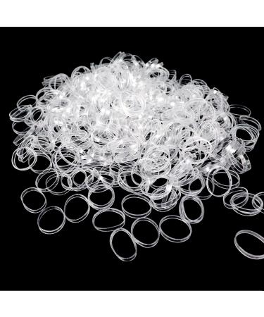 Hanyousheng 500 PCs Mini hair tie elastic hair tie hair tie transparent small transparent elastic hair bands rubber bands for ponytail for children small dreadlocks white - Buy Online on GoSupps.com