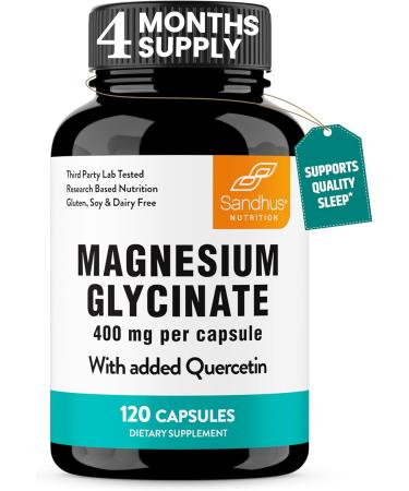 Sandhu's Zinc Quercetin & Magnesium Glycinate Complex with Quercetin Capsules | Supports Immune Muscle Health & Quality Sleep - Buy Online on GoSupps.com