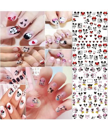 Mickey Mouse Nail Art Stickers 3D Self-Adhesive Decals for Women Girls Kids - Cute Kawaii Cartoon Design - Buy Online on GoSupps.com