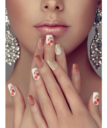 EBANKU 20 PCS Semi Cured Gel Nail Strips Full Wraps | Adhesive Gel Nail Stickers with Nail File | UV/LED Lamp Required - #16 - Buy Online on GoSupps.com