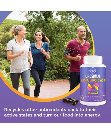 Liposomal Alpha Lipoic Acid 1500mg | ALA Supplement with Acetyl-L-Carnitine & Ubiquinol | Antioxidants for Energy | 60 Softgels (Pack of 2) - Buy Internationally - Buy Online on GoSupps.com