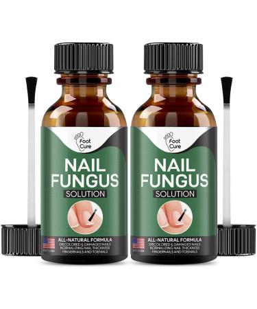 Toenail Fungus Treatment Extra Strength - Fungal Nail Treatment for Toe Nail & Fingernails - Nail Repair Solution for Thick broken Discolored Nails - Renews Damaged Cracked Ingrown Toenail - Tea Tree Oil for Healthier and Nails - Made In USA 2 pack