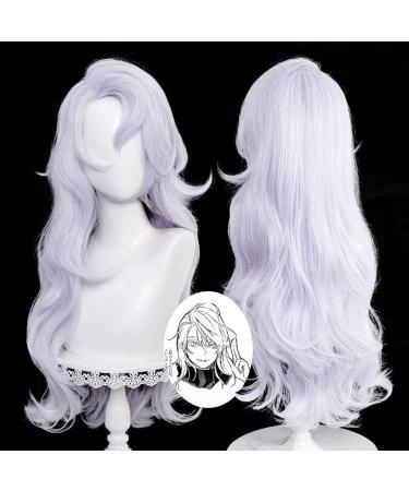 Puyyds Gojo Satoru Cosplay Wig - Jujutsu Kaisen Unisex 70cm Long Silver Purple Heat-Resistant Anime Wig + Cap - Buy Online on GoSupps.com