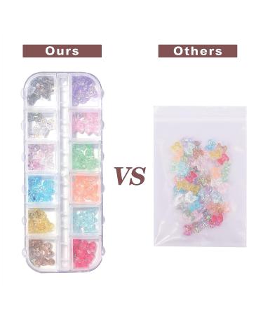 60PCS 3D Cute Bear Resin Nail Art Decorations | Crystal Aurora Gummy Bear Rhinestones for Manicure | Nail Glitter Jelly Ornaments and Jewelry - Buy Online on GoSupps.com