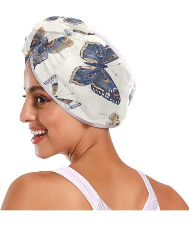 Butterflys Hair Towel 2 Pack | Super Absorbent Quick Dry Hair Turbans for Women & Girls - Buy Online on GoSupps.com