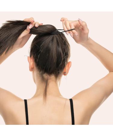 100 Pcs Black Seamless Hair Ties for Thick & Curly Hair - 1.77 Diameter Elastic Bands for Women - Buy Online on GoSupps.com