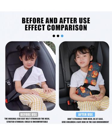OTKARXUS Little Lion Pattern Seat Belt Pads - 2PCS Car Safety Seat Belt Pillow for Kids | Universal Shoulder Pads & Strap Cover - Car Seat Accessories - Buy Online on GoSupps.com