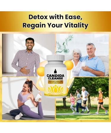 Candida Cleanse - Gut & Colon Support Advanced Probiotic & Herbal Formula Natural Herbal Formula Oregano Leaf Wormwood Black Walnut Caprylic Acid-1 for Men & Women 60 Capsules - Buy Online on GoSupps.com