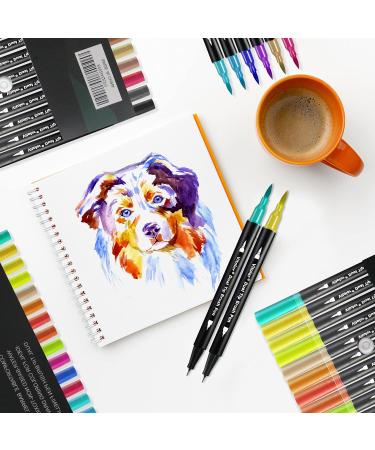 Vitoler Dual Tip Brush Markers - 34 Colors for Coloring, Drawing, and Art Projects - Buy Online on GoSupps.com