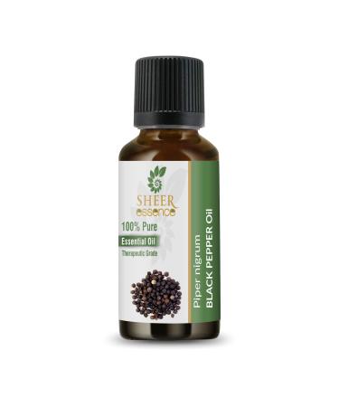 Black Pepper Oil 15 ML (0.51 Fl.OZ) | 100% Pure Natural Undiluted Uncut Therapeutic Grade Piper Nigrum Essential Oil 0.51 Fl Oz (Pack of 1)