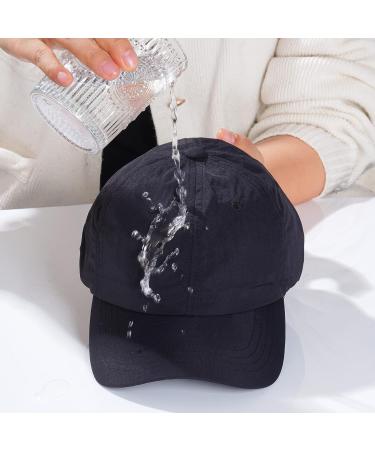 Waterproof & Windproof Adjustable Baseball Cap for Outdoor Sports - Black - Buy Online on GoSupps.com