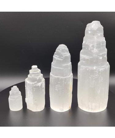 Selenite Crystal Tower Mountain (5cm 10cm 15cm 20cm) Mountain Pillar Crystals Gemstone Gifts Meditation Healing Mineral Healing Decorative. (5 cm) 5 cm (Pack of 1)
