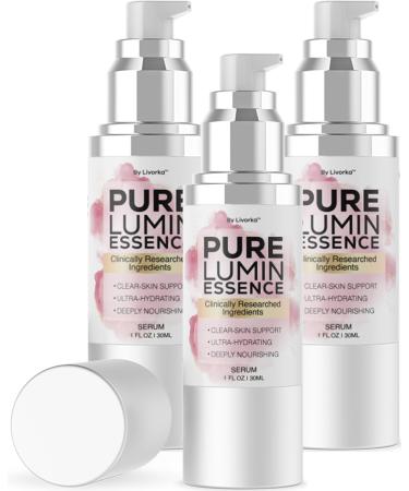(3 Pack) Pure Lumin Essence - Official PureLumin Essence Advanced Natural Liquid Hydrating Serum For Skin Support PureLuminEssence Premium Supporting For Healthy Skin Reviews 3 Bottles For 3 Months
